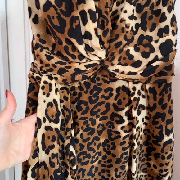 Nanette Lepore leopard one shoulder dress sexy 4 - Picture 4 of 6